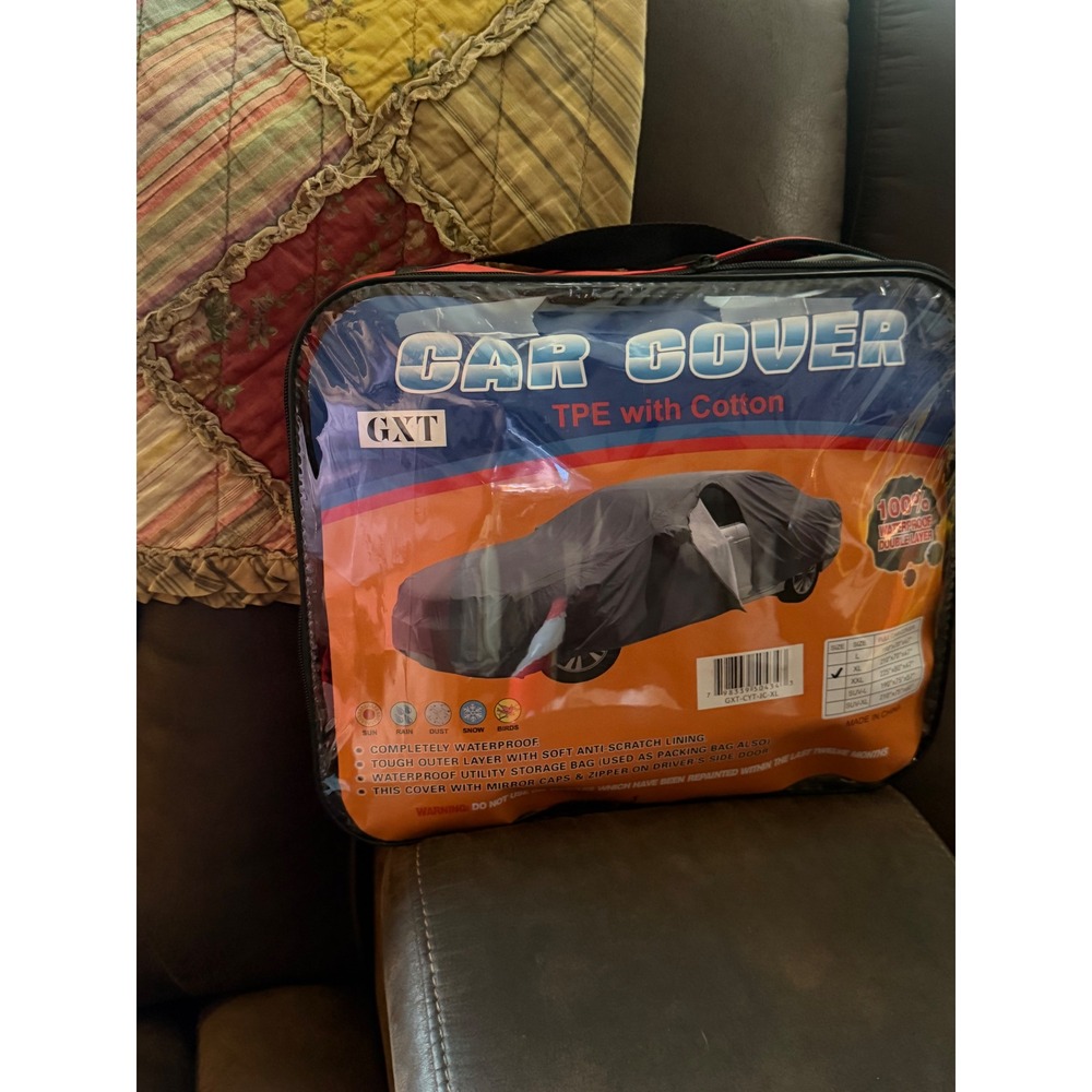 GXT XL Full Car Cover Waterproof TPE Cotton Lining Gray GXT-CYT-JC-XL